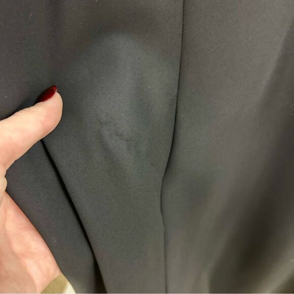 Vintage 90s Betsy & Adam Black Draped Spaghetti Strap Formal Prom Maxi Dress - Picture 7 of 12